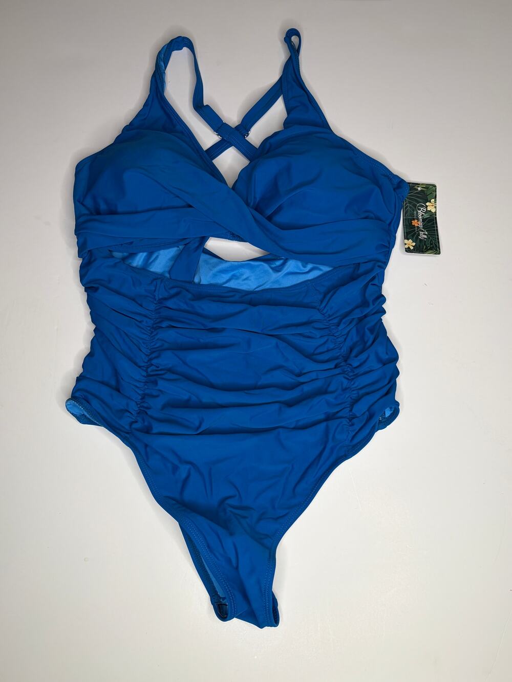 Blooming Jelly One Piece Royal Blue Swimsuit New XXL